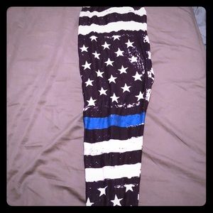 Thin blue line leggings tc Charlies project